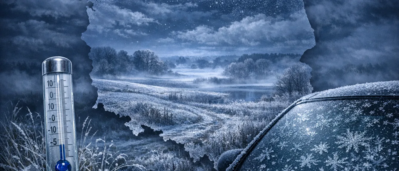 Ночью местами мороз до -2°C